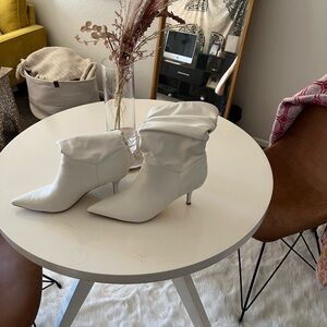 Marc Fisher White Heeled Boots